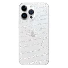 iSaprio Silikonové pouzdro - Handwriting 01 - white pro iPhone 15 Pro Max