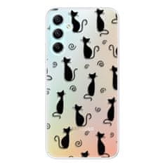 iSaprio Silikonové pouzdro - Cat pattern 05 - black pro Samsung Galaxy A34 5G