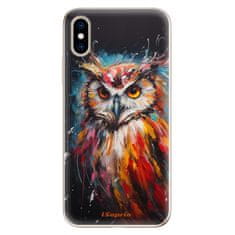 iSaprio Silikonové pouzdro - Abstract Owl pro Apple iPhone XS