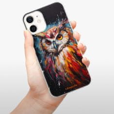 iSaprio Silikonové pouzdro - Abstract Owl pro Apple iPhone 12