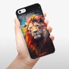 iSaprio Silikonové pouzdro - Abstract Lion pro Apple iPhone 5/5S/SE