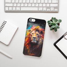 iSaprio Silikonové pouzdro - Abstract Lion pro Apple iPhone 5/5S/SE