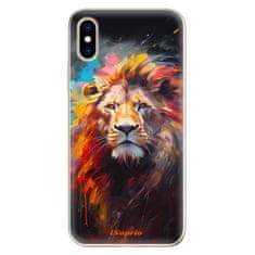 iSaprio Silikonové pouzdro - Abstract Lion pro Apple iPhone XS