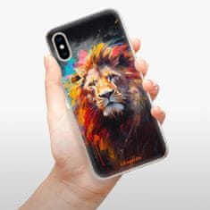 iSaprio Silikonové pouzdro - Abstract Lion pro Apple iPhone XS