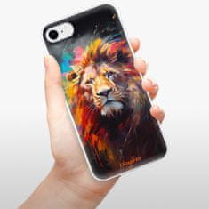 iSaprio Silikonové pouzdro - Abstract Lion pro Apple iPhone SE 2020