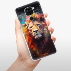 iSaprio Silikonové pouzdro - Abstract Lion pro Xiaomi Redmi Note 9