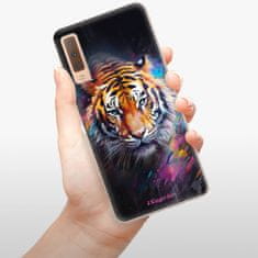 iSaprio Silikonové pouzdro - Abstract Tiger pro Samsung Galaxy A7 (2018)