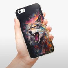 iSaprio Silikonové pouzdro - Abstract Wolf pro Apple iPhone 5/5S/SE
