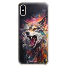 iSaprio Silikonové pouzdro - Abstract Wolf pro Apple iPhone XS