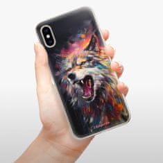 iSaprio Silikonové pouzdro - Abstract Wolf pro Apple iPhone XS