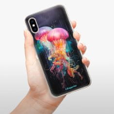 iSaprio Silikonové pouzdro - Abstract Jellyfish pro Apple iPhone XS