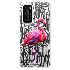 iSaprio Silikonové pouzdro - Flamingo Graffiti pro Huawei P40