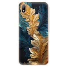 iSaprio Silikonové pouzdro - GoldBlue Leaves 02 pro Huawei Y5 2019