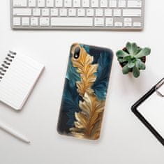 iSaprio Silikonové pouzdro - GoldBlue Leaves 02 pro Huawei Y5 2019