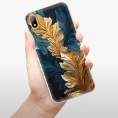 iSaprio Silikonové pouzdro - GoldBlue Leaves 02 pro Huawei Y5 2019