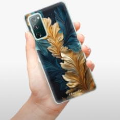 iSaprio Silikonové pouzdro - GoldBlue Leaves 02 pro Samsung Galaxy S20 FE