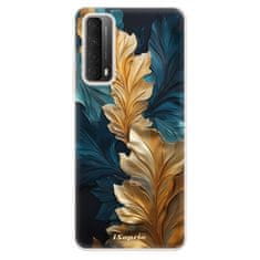 iSaprio Silikonové pouzdro - GoldBlue Leaves 02 pro Huawei P Smart 2021