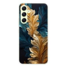 iSaprio Silikonové pouzdro - GoldBlue Leaves 02 pro Samsung Galaxy A54 5G