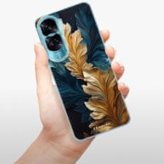 iSaprio Silikonové pouzdro - GoldBlue Leaves 02 pro Honor 90 Lite 5G