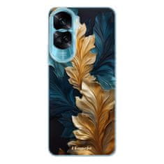 iSaprio Silikonové pouzdro - GoldBlue Leaves 02 pro Honor 90 Lite 5G