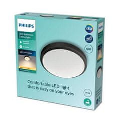 Philips LED Koupelnové stropní svítidlo Philips Doris CL257 8719514326583 6W 600lm 2700K IP44 22cm černé