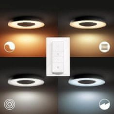 Philips Hue LED White Ambiance Stropní svítidlo Philips Still BT 8719514341357 32W 2400lm 2200-6500K 240V, černé s dálkovým ovladačem a Bluetooth