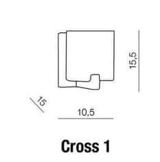 AZZARDO Nástěnné svítidlo AZzardo Cross 1 AZ0084 E14 1x40W IP20 10,5cm chromové