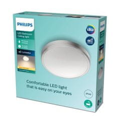 Philips LED Koupelnové stropní přisazené svítidlo Philips DORIS CL257 8718699758929 17W 1500lm 2700K IP44 31,3cm niklové