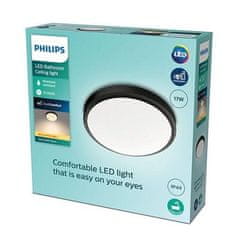 Philips LED Koupelnové stropní svítidlo Philips Doris CL257 8719514326606 17W 1500lm 2700K IP44 31,3cm černé