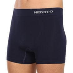 Nedeto 3PACK pánské boxerky bezešvé bambusové modré (3NDTB002S) - velikost XL