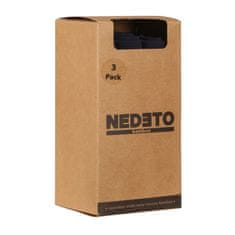 Nedeto 3PACK pánské boxerky bezešvé bambusové modré (3NDTB002S) - velikost XL