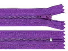 Kraftika 1ks fialová purpura spirálový zip šíře 3 mm délka 18 cm