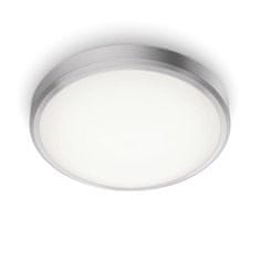 Philips LED Koupelnové stropní přisazené svítidlo Philips DORIS CL257 8718699758943 17W 1700lm 4000K IP44 31,3cm niklové