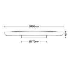 Philips Philips Ozziet CL570 přisazené LED svítidlo 1x22W 2500lm 4000K krokové stmívání IP20 40cm, černé