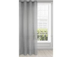 DESIGN 91 Hotová záclona s kroužky - Adel ocelová šedá, 140 x 250 cm