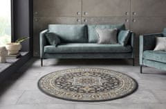 NOURISTAN Kruhový koberec Mirkan 104106 Dark-grey 160x160 (průměr) kruh