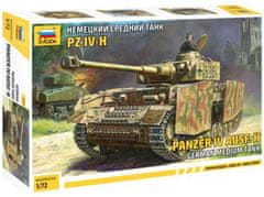 Zvezda Panzer IV Ausf.H s bočním pancířem, Model Kit 5017, 1/72