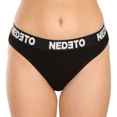 Nedeto 3PACK dámské kalhotky černé (3NKB001) - velikost S