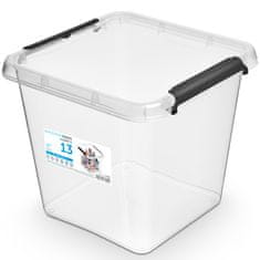 EDANTI Plastový Úložný Box S Víkem Uzavíratelný Krabicka Organiser Na Oblečení 13 L