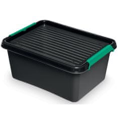 Plastový Úložný Eco Box S Víkem Uzavíratelný Organiser Pro Garáž Dílny 12,5 L