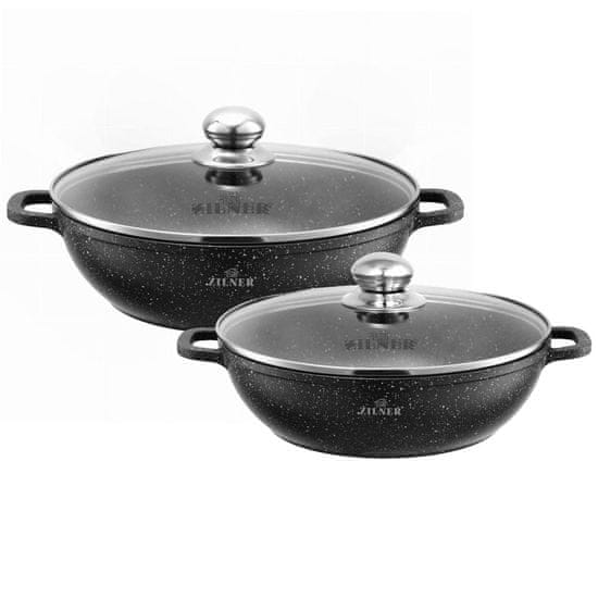 shumee SADA 2 WOK hrnců S MRAMOROVÝM POVLAKEM 28 / 32CM ZILNER ZL-8610