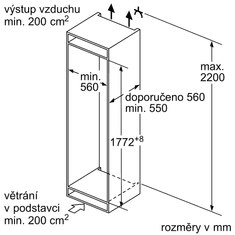 Bosch vestavná chladnička KIV86NSE0