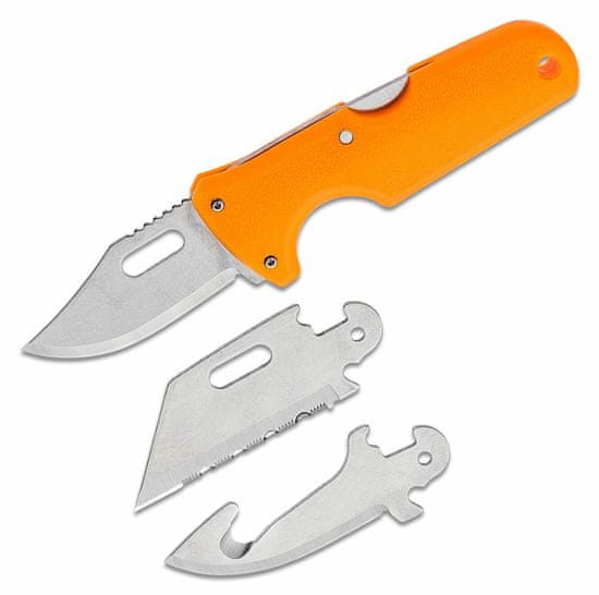 Cold Steel 40AL Click N Cut Hunter lovecký nůž 6,4cm, oranžová, plast ABS, vyměnitelné čepele