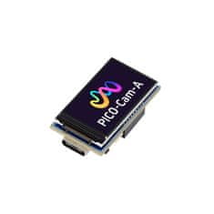 Waveshare Vývojová deska PICO-CAM-A RP2040 s procesorem Corex M0 + vestavěnou kamerou a 1,14" 240x135 pixelů.