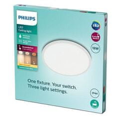 Philips LED Koupelnové stropní svítidlo Philips Superslim CL550 8719514327269 18W 1500lm 2700K IP44 30cm bílé, 3-krokové stmívání