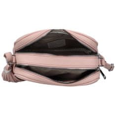 Tessra Milano Malá koženková crossbody Tess, růžová