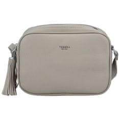 Tessra Milano Malá koženková crossbody Tess, šedá