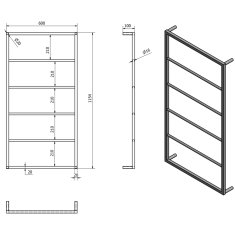 SAPHO SKA nástěnný sušák ručníků 600x1150x100mm, bílá mat SKA512 - Sapho