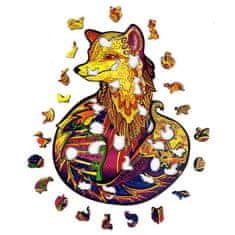 InnoVibe Magické dřevěné barevné puzzle - Tajemná liška