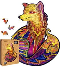 InnoVibe Magické dřevěné barevné puzzle - Tajemná liška